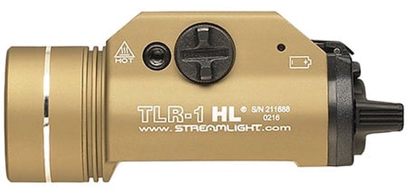 Streamlight TLR-1 HL Gun Light Flat Dark Earth 1,000 Lumens White LED