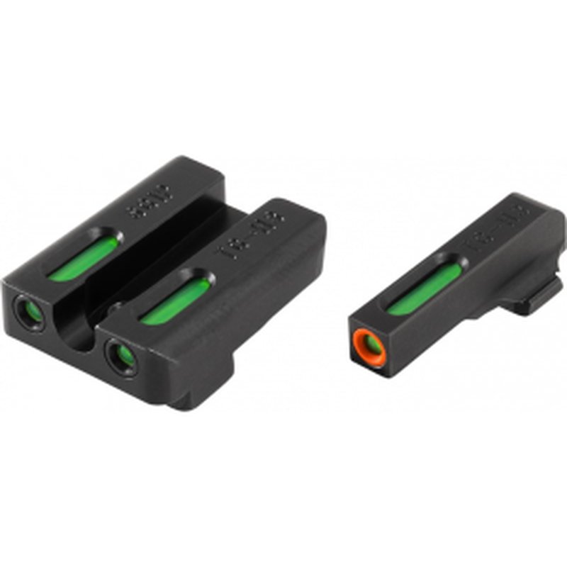 TruGlo TG13SG1PC TFX Pro Day/Night Sights Pistol Tritium/Fiber Optic Green w/Orange Outline #8 Front Green #8 Rear Black