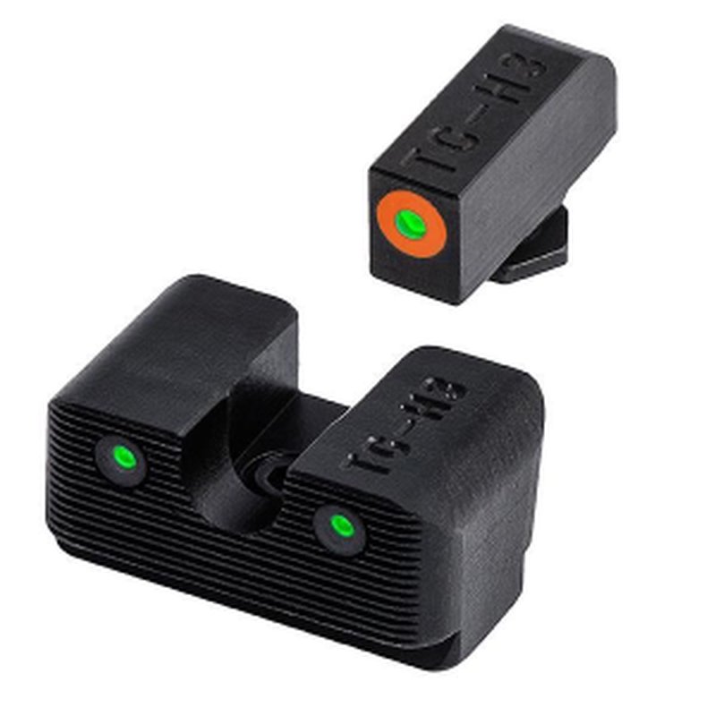 TruGlo Tritium Pro Night Sight Set High with Orange Focus-Lock Ring
