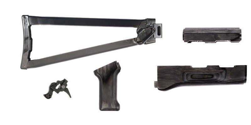 PSA AK Tree Bark Furniture set and Folding Stock w/ PSA Custom ALG AKT-EL AK Single Stage Trigger