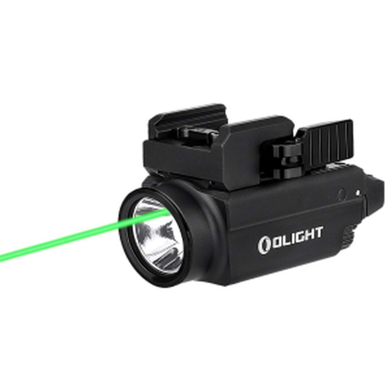 OLIGHT Baldr S Black Anodized Rail-Mount Light with Green Laser 800 Lumens