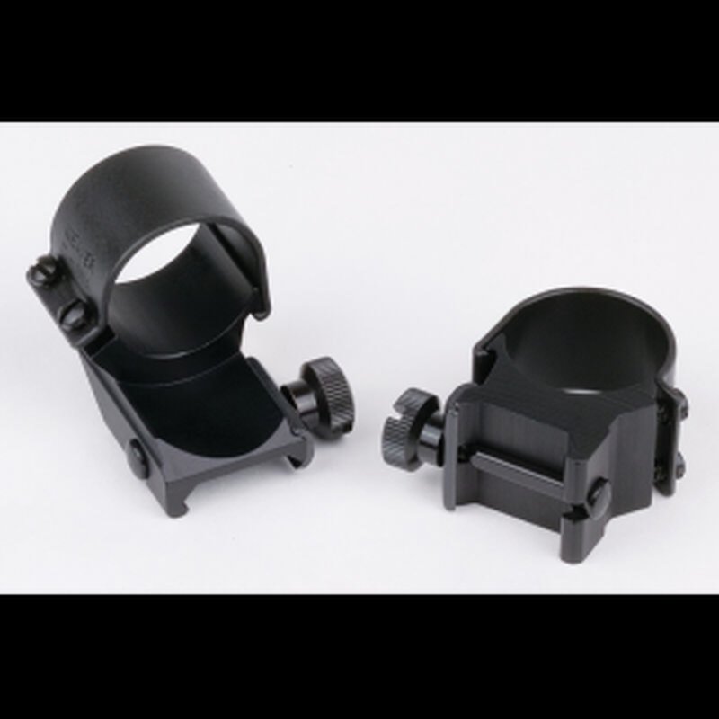 Weaver Quad Lock Quick-Detach 1" Extended Scope Rings - Matte Black High