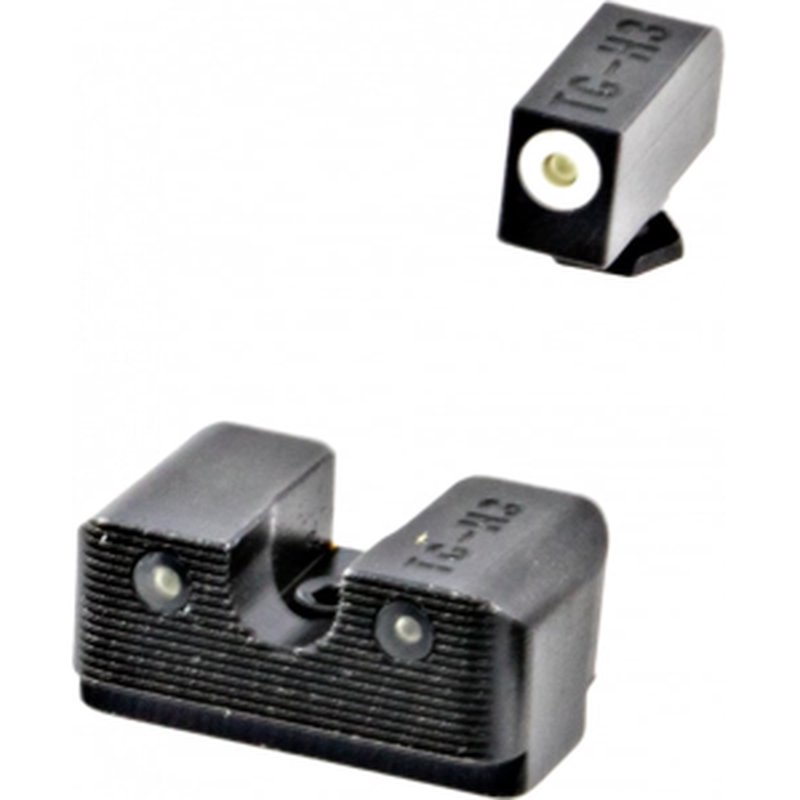 TruGlo TG231G1W Tritium Pro Night Sights Glock Green Tritium Front & Rear