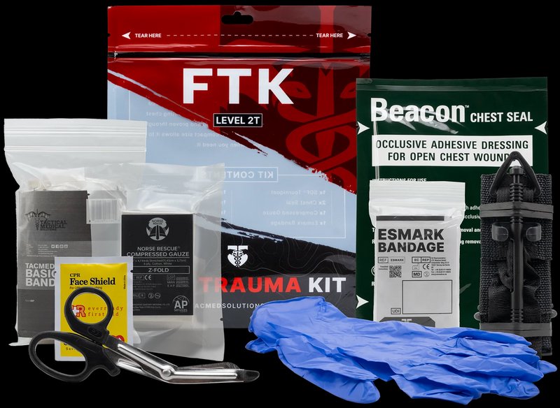 Tacmed Solutions Field Trauma Kit Level 2T Tourniquet and Chest Seal 800117
