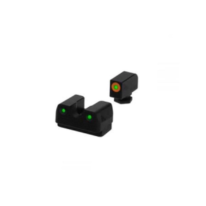 RIVAL ARMS Tritium Night Sights Glock 42/43/48 Orange Front Ring & Green Rear RA2A231G