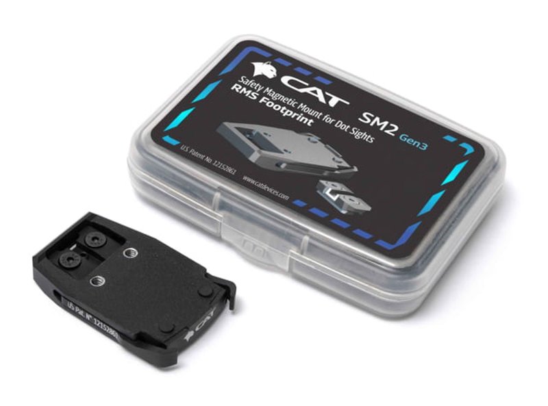 CAT Devices Gen3 Duty Magnetic Mounting Adapter Plate for Glock (RMS) - Black Aluminum