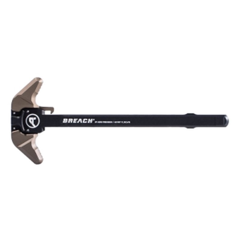 Aero Precision AR15 BREACH Ambi Charging Handle with Large Lever - Black/Kodiak Brown - APRA700141C