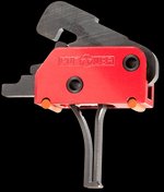 Patriot Ordnance Factory AR-15 Drop-In Single-Stage Flat Trigger 3.5 lb Black Red 00858