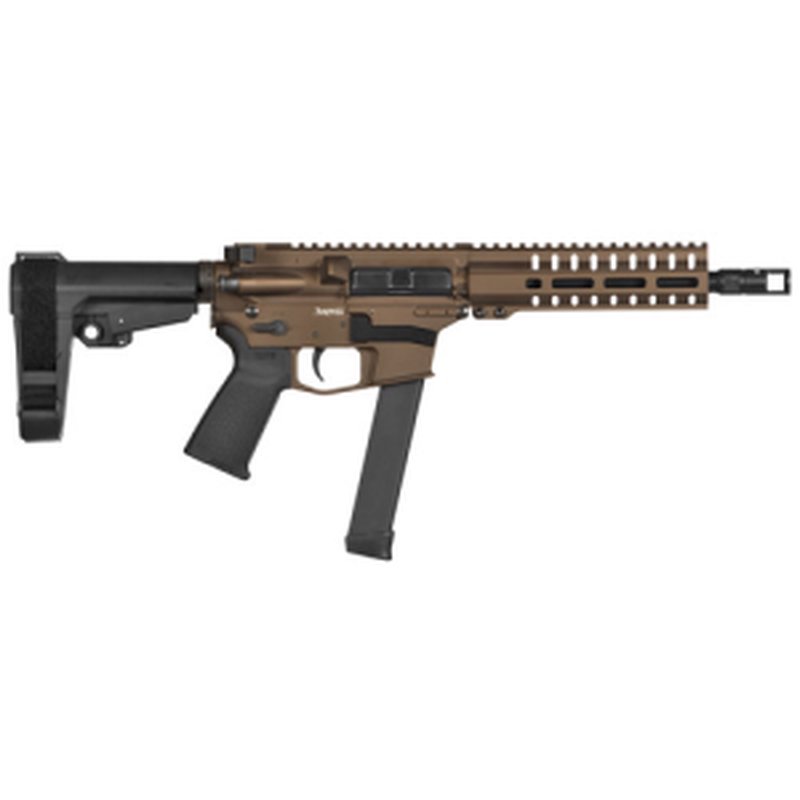 CMMG MkGs Banshee 9mm 8 Inch Midnight Bronze Cerakote RipBrace