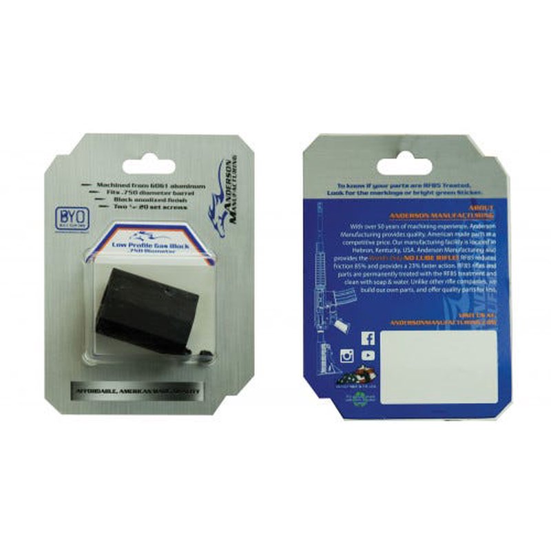 Anderson Manufacturing AM-15 Gas Block Low-Profile .750 Black