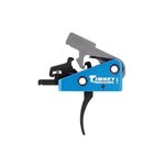 Timney Targa Long Trigger Two-Stage Curved Trigger with 2 lbs Draw Weight & Black/Blue Finish for AR-Platform