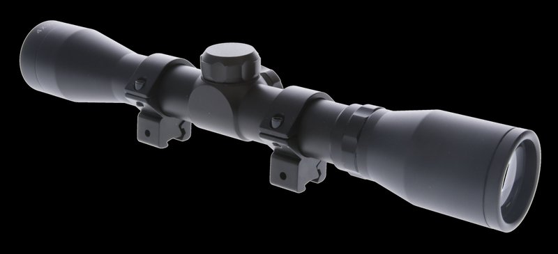 Truglo Buckline 4x32mm Rifle Scope Duplex Reticle 1-In Tube Matte Black TG8504XB