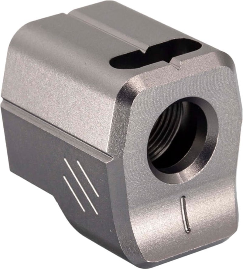TRYBE Defense Universal Single Port 9mm Compensator 1/2x28 Gray