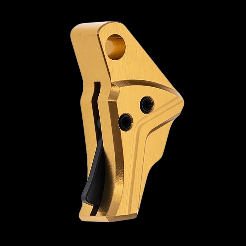 TYRANT CNC Trigger Shoe Glock Gen 5 Gold Black TDGTRIG5GOLDBLACK