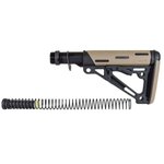 Hogue AR-15 OverMolded Collapsible Buttstock Assembly Mil-Spec Buffer Tube Flat Dark Earth Rubber