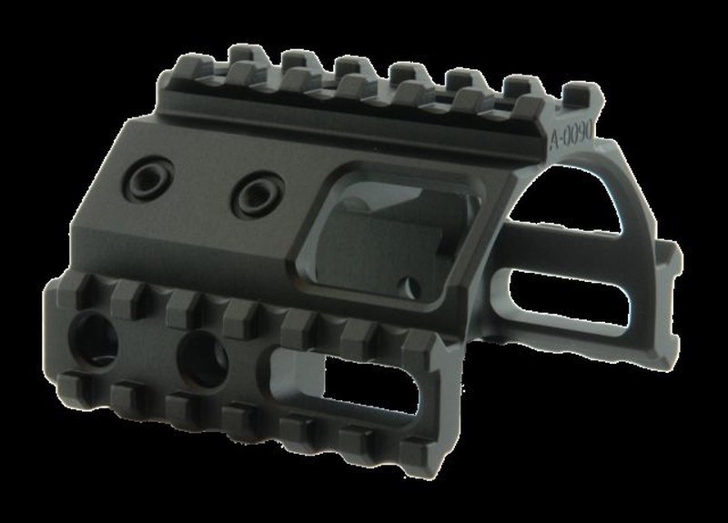 Spuhr Tri-Rail Short A-0090 Color: Black, Length: 70 mm
