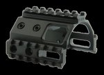 Spuhr Tri-Rail Short A-0090 Color: Black, Length: 70 mm