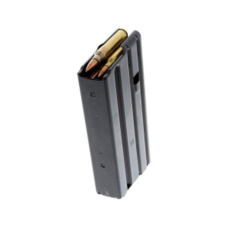 AR-STONER SS Magazine AR-15 223 Remington, 5.56x45mm, 300 AAC Blackout, 20-Round Straight Body with Anti Tilt Follower Stainless Steel Black