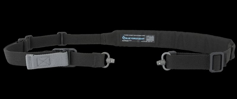 Blue Force Gear VCAS2TO1PB200AABK Vickers 221 Black Cordura 57-67 OAL Padded Rifle Sling