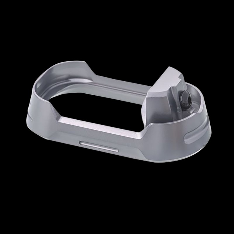 TYRANT CNC Glock 17 Gen 4 Magwell Grey Aluminum w/ Black Screw