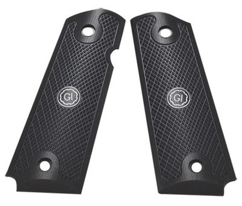 Guncrafter Aluma-Grips Slim Gov Black Grip GI Logo GI-AG-G-003
