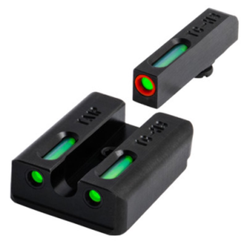 TruGlo TG13TA2PC TFX Pro Black Tritium Fiber Optic Front/Rear Sight