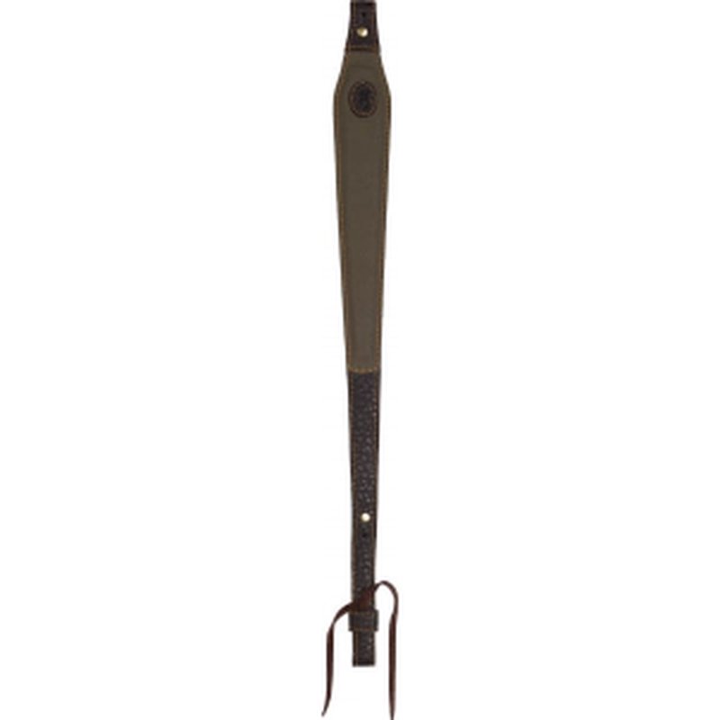 Browning 12250484 Laredo Sling made of Olive Cotton Canvas with Leather Trim 25.50\"-35.50\" OAL & Adjustable Design for Rifles