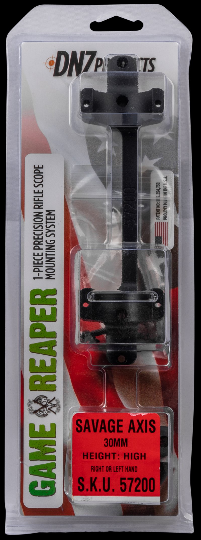 DNZ Game Reaper Savage Scope Mount Ring Combo 30mm Matte Black 57200