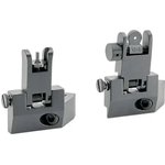 JE Machine Tech Flip Up Front/Rear Sight 45° Offset Aluminum Black