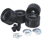 C.E. Smith 29210 Ribbed Roller Kit for Boat Trailer, Black Natural Rubber