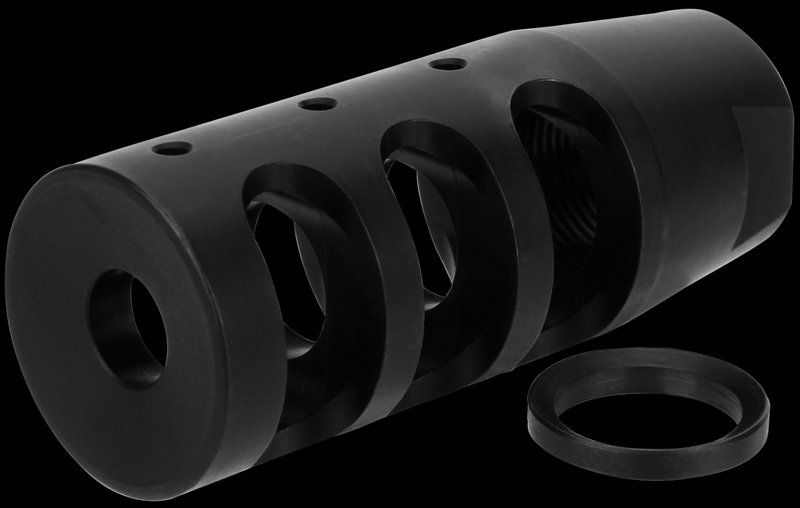 TacFire MZ1002N Compact AR-15 Muzzle Device 5.56x45mm 1/2x28 Black Nitride Steel