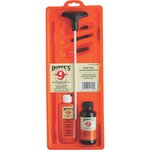 Hoppes PCO38B pistol cleaning kit clam pack .357/.38 steel-bristle rod