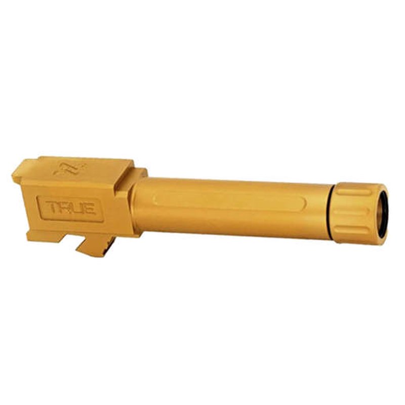 True Precision 9mm Glock 43/43X Threaded Barrel 1/2x28 Gold Tin