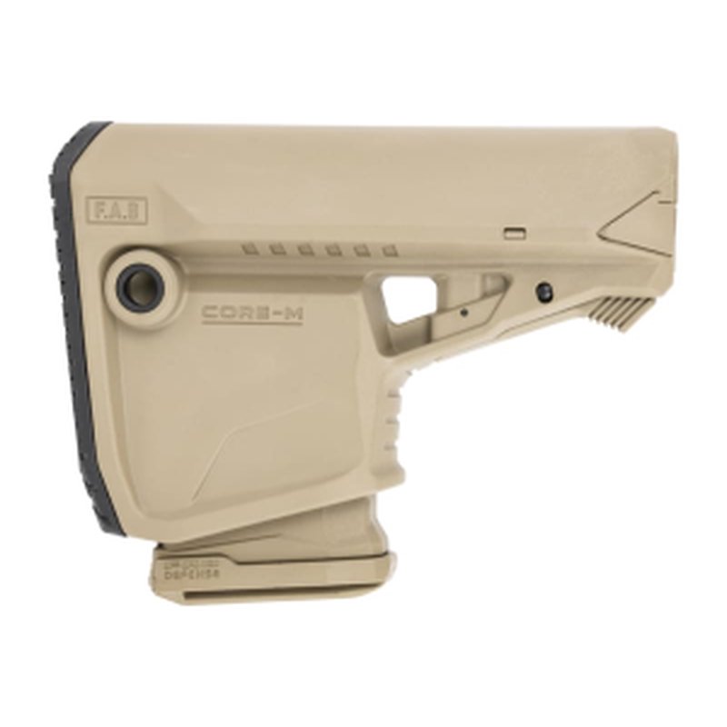 FAB Defense EX-GLCOREMAGT GL-Core Mag Buttstock Tan Synthetic with Rubber Butt Pad for AR-15, M16, M4