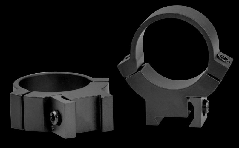 Warne Rimfire Scope Rings 1in Medium 3/8/11mm Dovetail Matte Black