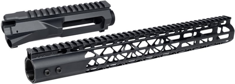 Guntec USA AR-15 Stripped Billet Upper Receiver 15 in Air Lite Series M-LOK Handguard Combo Set