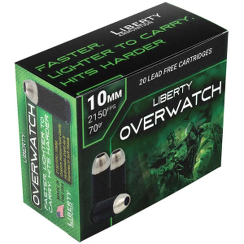 Liberty OverWatch LA-OW10MM-70-2150 10mm Pistol Ammunition