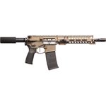 Patriot Ordnance Factory 01803 Minuteman Direct Impingement 30+1 10.50" Black Nitride Barrel, Patriot Brown Rec, Black Buffer Tube Stock & Grip