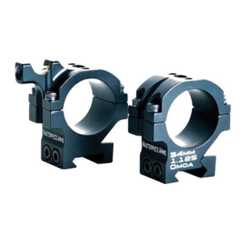 MPA Precision Machined Scope Rings 34mm Med 1.06 Black