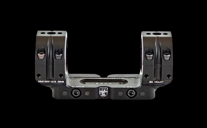 MasterPiece Arms MPA 1.125" 0 MOA Black 30mm Picatinny Scope Mount (BA 1-PC)