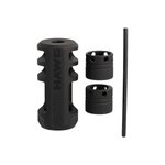 Browning Xeno Recoil Hawg Muzzle Brake, Firearm Parts, 1/2"x28 Threads, .30 Caliber, 2.20" OAL, Matte Stainless Steel.