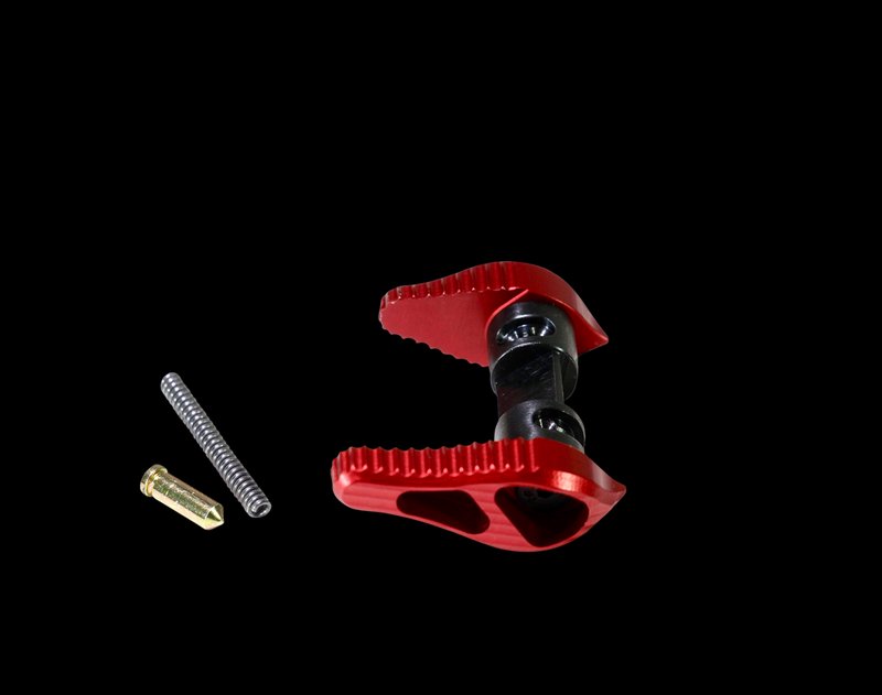 Timber Creek Ambidextrous AR Platform Safety Selector AMBISSR 45/90° Red