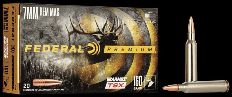 Federal Premium 7mm Rem Mag Barnes Triple Shock X TSX Ammunition 20 Rounds