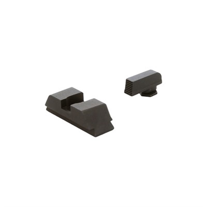 AmeriGlo Defoor GT-504 Glock Sight Set, Serrated Front / Flat Rear, Tritium