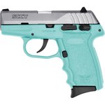 SCCY CPX-4 380 ACP Pistol 2.96 Inch Barrel Nickel Sky Blue