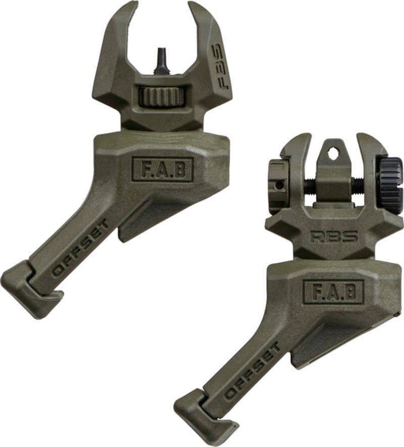 FAB Defense Top Mounted Deployable Front and Rear Sight for Left Hand