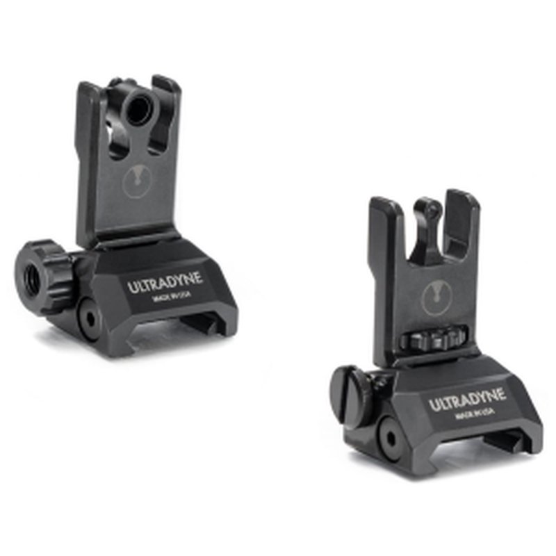 Ultradyne C2 AR-15 Sight Set Black Folding Aperture