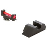 AmeriGlo GFT-140 Glock 1L Red Fiber Optic Front + Flat Black Rear Sights
