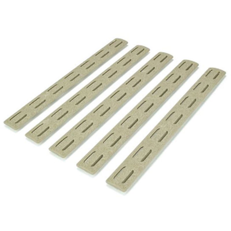 BCM GUNFIGHTER MCMR M-LOK Rail Cover 5-Pack Polymer FDE