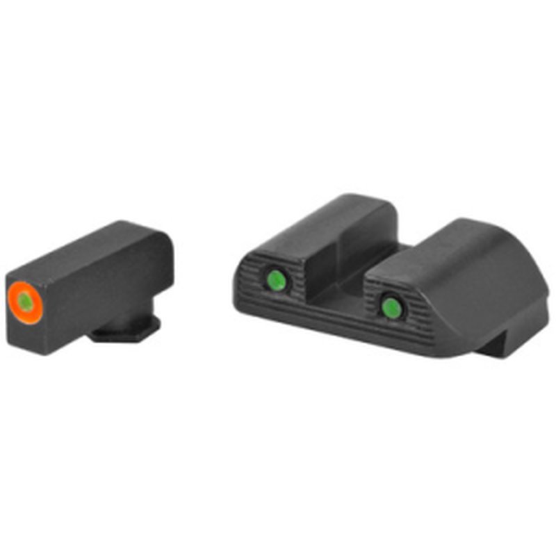 AmeriGlo GL823 Trooper Tritium Sights Glock 42/43/43X/48 Green/Orange